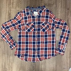 Multi Color Plaid Button Down Long Sleeve